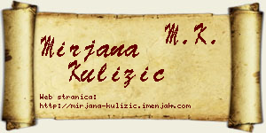 Mirjana Kulizić vizit kartica